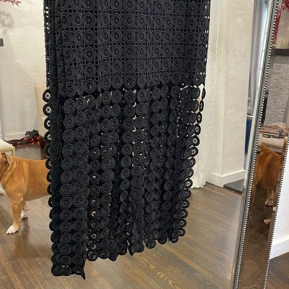 Black Sleeveless Circle Fringe Dress - Picture 3 of 3